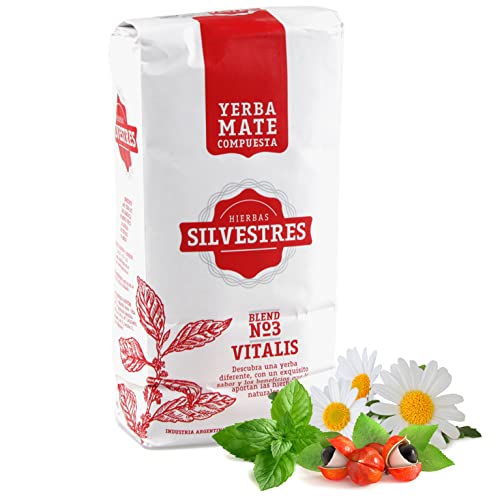 🌿 Yerba Mate Tee Hierbas Silvestres Vitalis 0.5 kg + Geschenk Probe (40g): 🧉Reich an Antioxidantien und Vitaminen, beschleunigt den Stoffwechsel, zuckerfrei | Paraguay 🇵🇾 von Yerbox