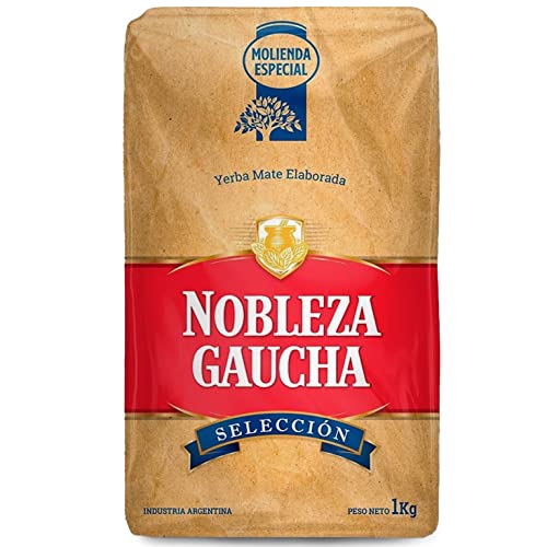 Yerba Mate Tee Nobleza Gaucha Selection Especial 1 kg + Geschenk Probe (40g): Reich an Antioxidantien, Vitaminen, beschleunigt den Stoffwechsel, zuckerfrei | Argentinien von Yerbox