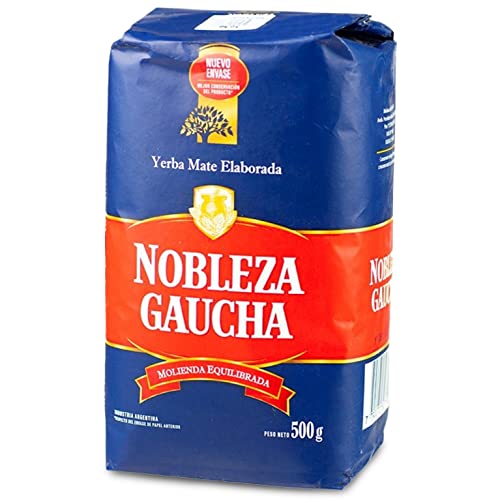 Yerba Mate Tee Nobleza Gaucha Traditional 0.5 kg + Geschenk Probe (40g): Reich an Antioxidantien, Vitaminen, beschleunigt den Stoffwechsel, zuckerfrei | Argentinien von Yerbox