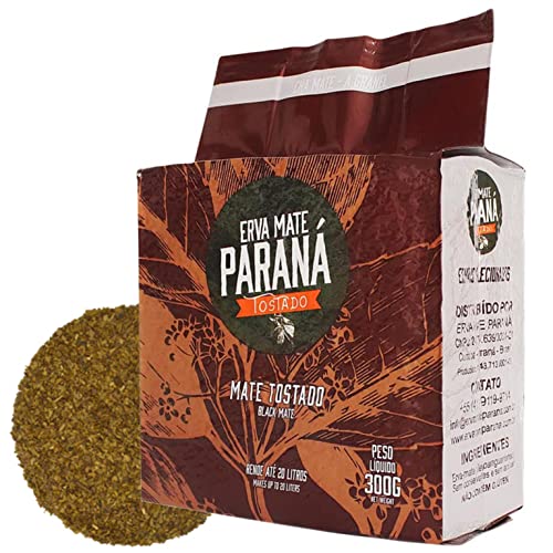 Yerba Mate Tee Parana Roasted 0.3 kg + Geschenk Probe (40g): Reich an Antioxidantien, Vitaminen, beschleunigt den Stoffwechsel, zuckerfrei | Brasilien von Yerbox