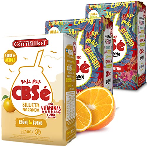 🌿 Yerba Mate Tee Set: CBSé Guarana 1kg (500g x 2) + CBSé Silueta Naranja 500g + Geschenk Probe (40g) |🌿Reich an Antioxidantien und Vitaminen, zuckerfrei 🧉| Argentinien 🇦🇷 von Yerbox