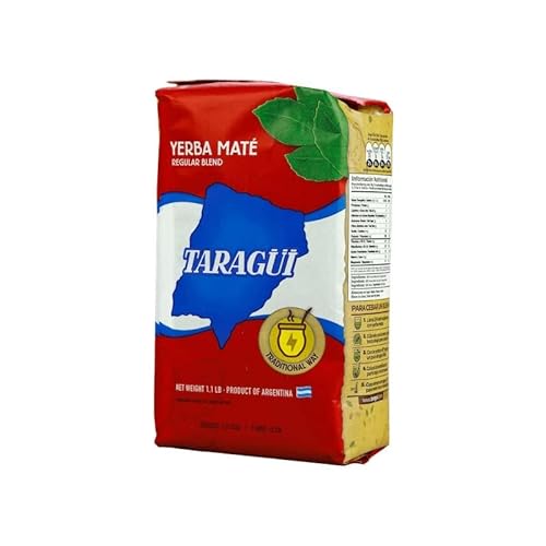 Yerba Mate Tee Taragui Con Palo 0.5 kg + Geschenk Probe (40g): Reich an Antioxidantien, Vitaminen, beschleunigt den Stoffwechsel, zuckerfrei | Argentinien von Yerbox