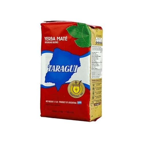 Yerba Mate Tee Taragui Con Palo 0.5 kg + Geschenk Probe (40g): Reich an Antioxidantien, Vitaminen, beschleunigt den Stoffwechsel, zuckerfrei | Argentinien von Yerbox