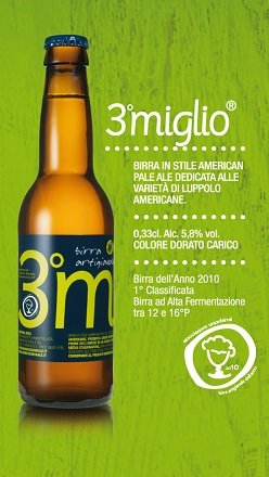 BIRRIFICIO RURALE - 3 MIGLIO Craft Italian Bier (33 cl) - Das Paket von 6 Bott. von YesEatIs