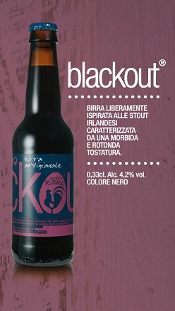 BIRRIFICIO RURALE - BLACKOUT Craft Italian Bier (33 cl) - Das Paket von 6 Bott. von YesEatIs