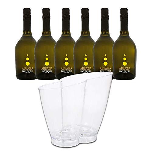 YesEatIs - Eiskübel für 2 Flaschen + 6 Flaschen CUVE 'Prestige Extra Dry - Infinity-Modell - Transparentes Acryl von YesEatIs
