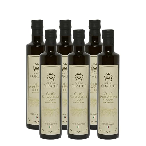 Oleum Comitis - Natives Olivenöl Extra 100% Italienisch Kaltgepresst - 6 Flaschen à 500 ml von Yeseatis TASTE ONLINE FOOD YESEATIS.COM