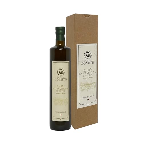 Oleum Comitis - Natives Olivenöl Extra 100% Italienisch Kaltgepresst - Geschenkbox mit 750 ml Flasche Oleum Comitis - Natives Olivenöl Extra 100% Italienisch Kaltgepresst - Geschenkbox mit 750 ml Flasche von YesEatIs