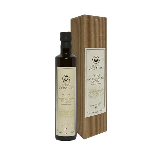 Oleum Comitis - Natives Olivenöl Extra 100% Italienisch Kaltgepresst - Rustikale Geschenkbox mit 500 ml Flasche von Yeseatis TASTE ONLINE FOOD YESEATIS.COM