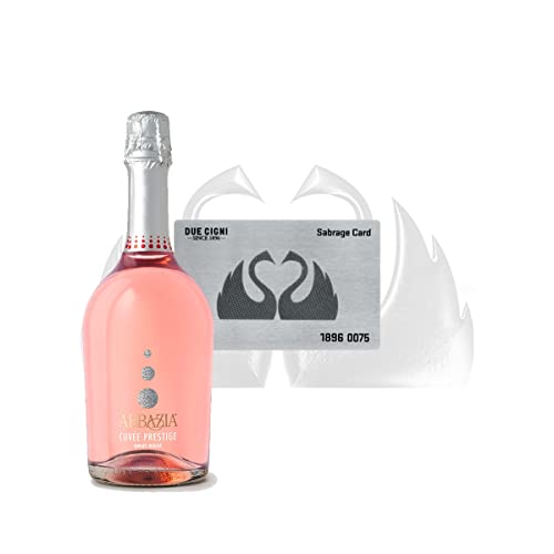 Yeseatis Sabrage Kit - Due Cigni Sabrage Card - Cuvee Prestige Spumante Brut Rosè - 0,75 l von Yeseatis TASTE ONLINE FOOD YESEATIS.COM