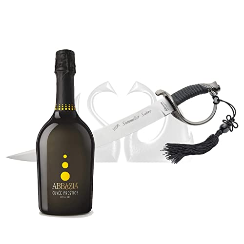 Yeseatis Sabrage Kit - Due Cigni Sommelier-Säbel 1896 Stahlklinge - Cuvee Prestige Spumante Extra Dry - 0,75 l von YesEatIs