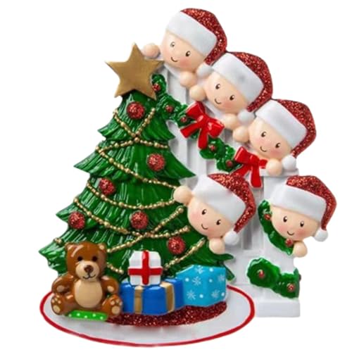 Personalisierte Weihnachtsschmuck - Eröffnung Geschenke Familie Weihnachtsschmuck personalisiert von Santa, Familie um die Baumverzierung, Familienöffnung präsentiert Verzierung Personalisierte Weihnachtsschmuck - Eröffnung Geschenke Familie Weihnachtsschmuck personalisiert von Santa, Familie um die Baumverzierung, Familienöffnung präsentiert Verzierung von Ynnhik