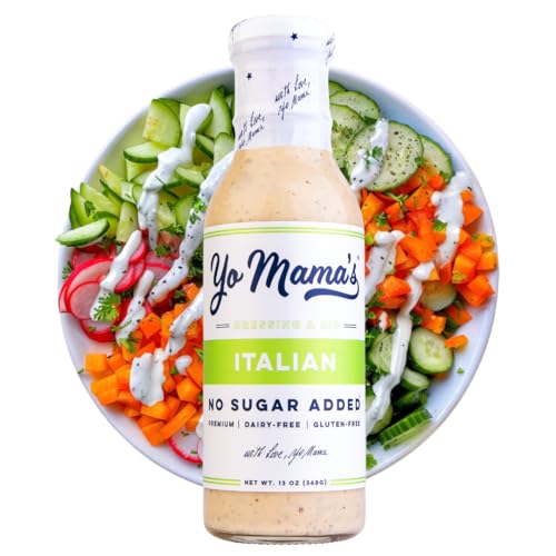 Yo Mama's Foods Low Carb Gourmet italienisches Dressing und Dip – 1 Stück – Low Carb, kein Zucker, Natriumarm und glutenfrei Yo Mama's Foods Low Carb Gourmet italienisches Dressing und Dip – 1 Stück – Low Carb, kein Zucker, Natriumarm und glutenfrei von Yo Mama’s Foods