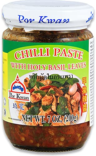 [ 200g ] POR KWAN Chili Paste mit Basilikum / Chilli Paste with Holy Basil von Yoaxia