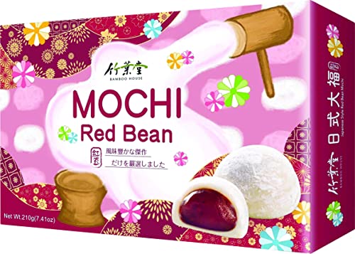 [ 210g ] Bamboo House Rote Bohne Mochi | Red Bean | Klebreiskuchen mit Roten Bohnen | Japanese Style von Yoaxia