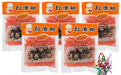 [ 5x 150g/ 100g ATG ] Ingwerscheiben ROT/Sushi Ingwer/eingelegter Ingwer + ein kleiner Glücksanhänger gratis von Yoaxia