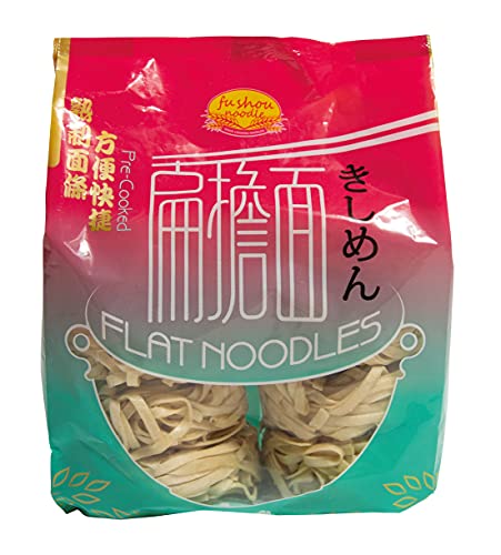 [ 500g ] fu shou noodles FLAT NOODLES / Teigwaren asiatischer Art, vorgedämpft von Yoaxia
