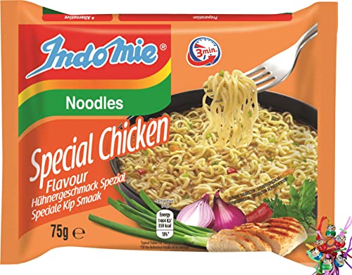 yoaxia ® - 40er Pack - [ 40x 75g ] Nudeln Hühnergeschmack Spezial | Instant Noodles Special Chicken + ein kleiner Glücksanhänger gratis von Yoaxia