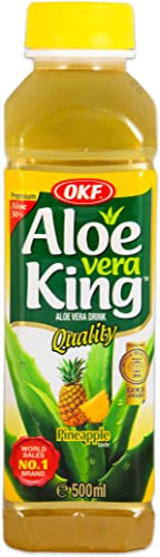 Aloe Vera King Getränk ANANAS [ 500ml ] | Aloe Vera Drink inkl. €0,25 Einwegpfand von Yoaxia