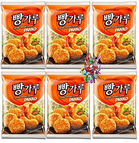yoaxia ® - 6er Pack - [ 6x 200g ] Paniermehl / Panko / Breadcrumbs + ein kleiner Glücksanhänger von Yoaxia