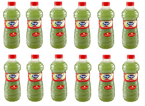 12x Yoga Fruchtsaft fruit juice Pet flasche Mela verde grüner Apfel saft 1Lt von Yoga