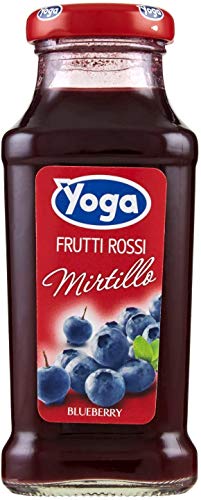 24x Yoga Bar Frutti Rossi Mirtillo Rote Früchte Blaubeere Fruchtsaft Getränk Fruchtgeschmack Glasflasche 200ml fruit juice von Yoga