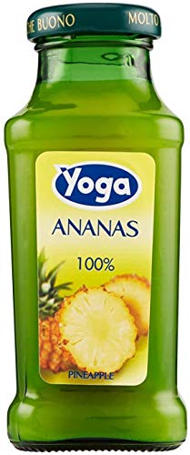24x Yoga specialità italienisch Bar flasche Fruchtsaft fruit juice 100% Ananas 200ml von Yoga
