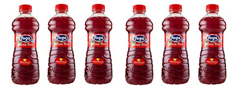 6x Yoga Fruchtsaft fruit juice Pet flasche Rosso mix Roter Früchte Mix saft 1Lt von Yoga