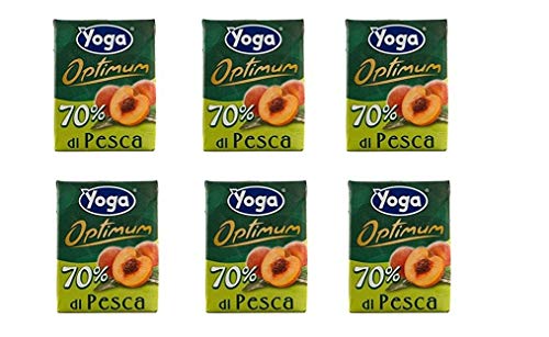 x6 Yoga Succo Pesca Pfirsichsaft ohne Zuckerzusatz 200 ml von Yoga