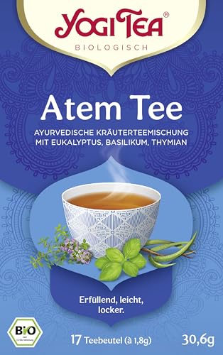 Yogi Tea Atemtee, Ayurvedischer Bio Gewürztee, mit Eukalyptus und würzigem Thymian, 6x17 Beutel (102 Teebeutel insgesamt) von Yogi Tea