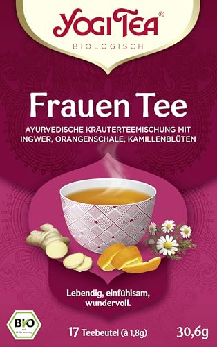 Yogi Tea Frauentee, Ayurvedischer Bio Gewürzteevon Natur aus Koffeinfrei, mit Kamille, Ingwer und Orangenschalen, 6x17 Beutel (102 Teebeutel insgesamt) von Yogi Tea