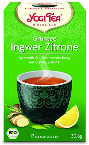 Yogi Grüntee Ingwer Zitrone BIO 6 Packungen à 17 Teebeutel von Yogi Tea