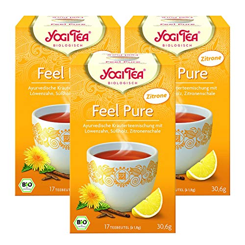 Yogi Tea 3x Bio Feel Pure mit Zitrone Teemischung, 91,8 g von Yogi Tea