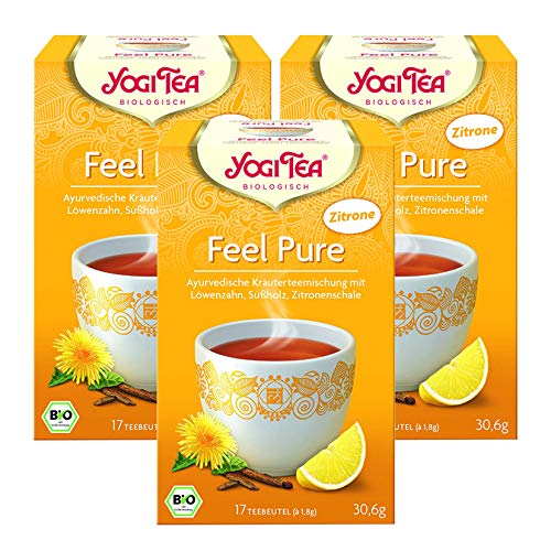 Yogi Tea 3x Bio Feel Pure mit Zitrone Teemischung, 91,8 g von YOGI TEA