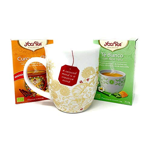 Yogi Tea Cofanetto Tazza + Infuso Curcuma Chai + Infuso Tè Blanco von YOGI TEA