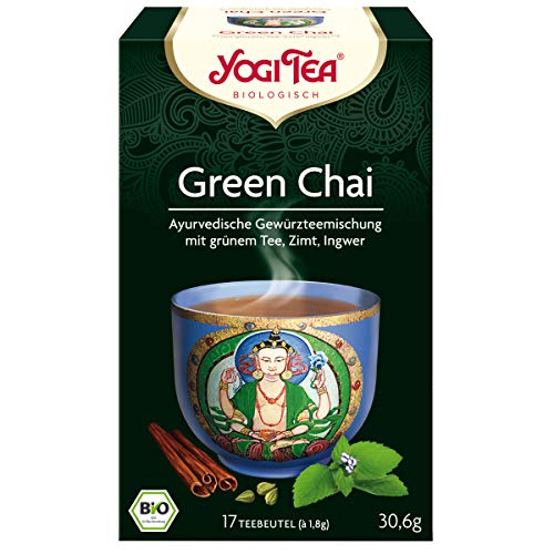 Yogi Tee, Green Chai, 4er SPARPACK , Biotee, gesundheitsfördernd, erfrischend, je 17 Teebeutel a 30,6g von Yogi Tea