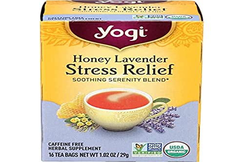 Yogi Tee, Stress Relief, Caffeine Free, Honig Lavendel, 16 Teebeutel, 1,02 Unzen (29 g) von Yogi