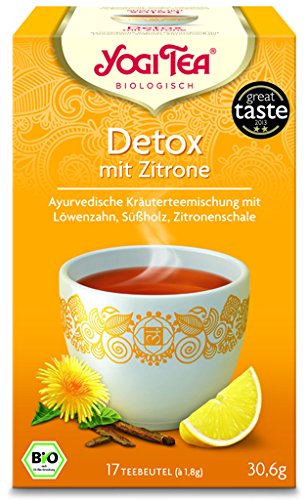 Yogi Detox mit Zitrone BIO 6 Packungen à 17 Teebeutel, 184 g von YogiTea