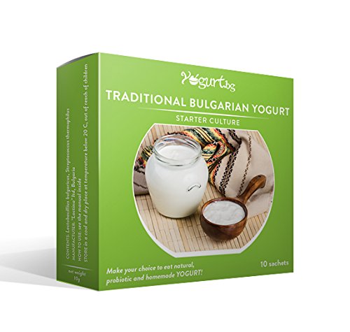 Yogurt.bg Starter Kultur für traditionellen Bulgarischen Joghurt - 10 Beutel für 10 Liter originalen hausgemachten bulgarischen Milchprodukt Yogurt.bg Starter Kultur für traditionellen Bulgarischen Joghurt - 10 Beutel für 10 Liter originalen hausgemachten bulgarischen Milchprodukt von Yogurt.bg