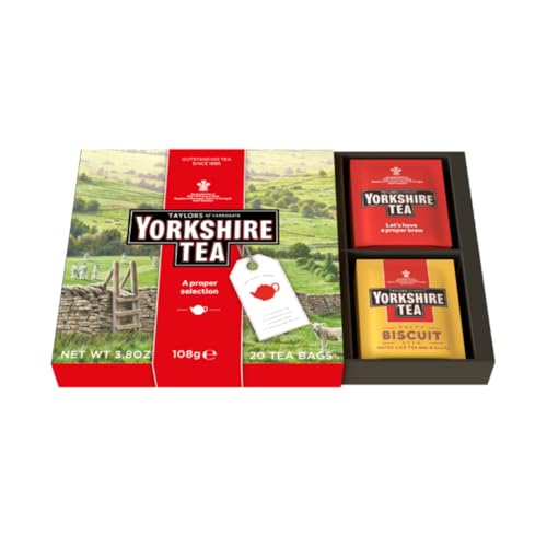 Yorkshire Tea Geschenkset - Enthält English Breakfast, Gold, Caramelised Biscuit Brew & Malty Biscuit Brew Einzelne Teebeutel - Schwarzer Tee Aus Verantwortungsvoller Herkunft - 59g Yorkshire Tea Geschenkset - Enthält English Breakfast, Gold, Caramelised Biscuit Brew & Malty Biscuit Brew Einzelne Teebeutel - Schwarzer Tee Aus Verantwortungsvoller Herkunft - 59g von Yorkshire Tea