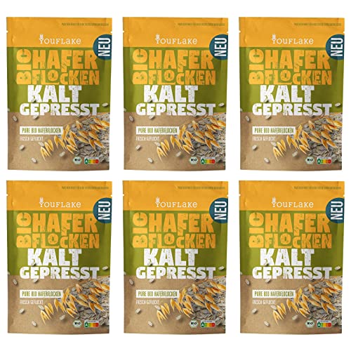 YouFlake Kaltgepresste Bio Haferflocken PURE BIO Haferflocken | 6 x 320 g | 100% frische Nackthaferflocken YouFlake Kaltgepresste Bio Haferflocken PURE BIO Haferflocken | 6 x 320 g | 100% frische Nackthaferflocken von YouFlake