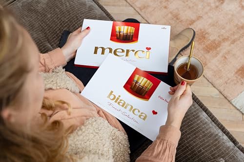 Merci personalisierte Schokolade Geschenkbox - Passen Sie Ihre Feinheiten Auswahl Schokoladenmischung von Merci Schokolade, das perfekte Geschenk für Frauen, Geschenk für Männer (400 Gramm) von your surprise