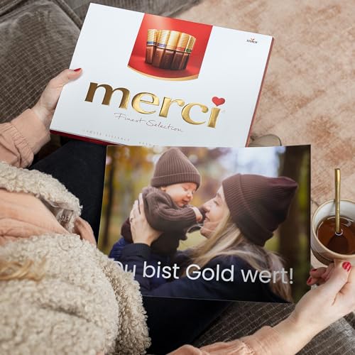 Merci personalisierte Schokolade Geschenkbox - Passen Sie Ihre Feinheiten Auswahl Schokoladenmischung von Merci Schokolade, das perfekte Geschenk für Frauen, Geschenk für Männer (675 gramm) von YourSurprise