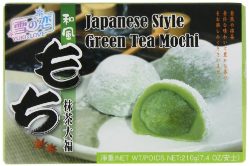 Yuki & Love Mochi japanische Reiskuchen Grüntee, 6er Pack (6 x 210 g) von Yuki & Love