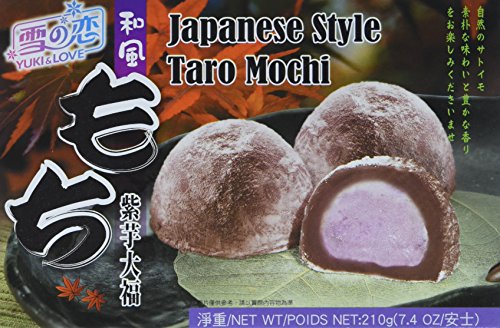 Yuki & Love Mochi japapanische Reiskuchen Taro, 6er Pack (6 x 210 g) von Yuki & Love