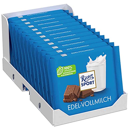 Ritter Sport Edel-Vollmilch (12x 100g Schokoladen-Tafeln) von KDJMDL