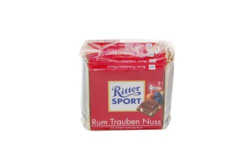 Ritter Sport Rum Trauben Nuss - 5 x 100 g von Yulo