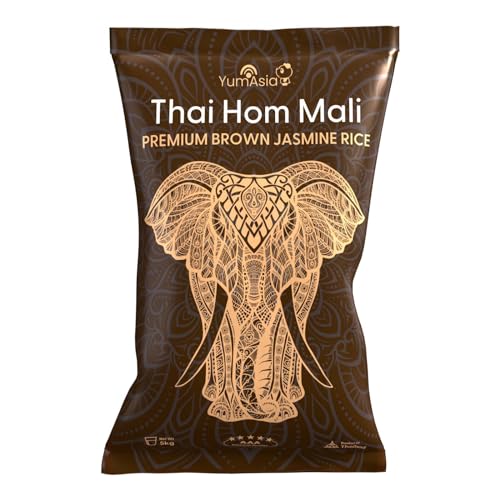 Yum Asia Thai Hom Mali Premium brauner Jasminreis – 5kg von Yum Asia
