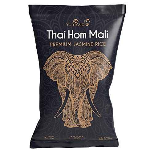 Yum Asia Thai Hom Mali Premium Weißer Jasminreis – 5kg von Yum Asia