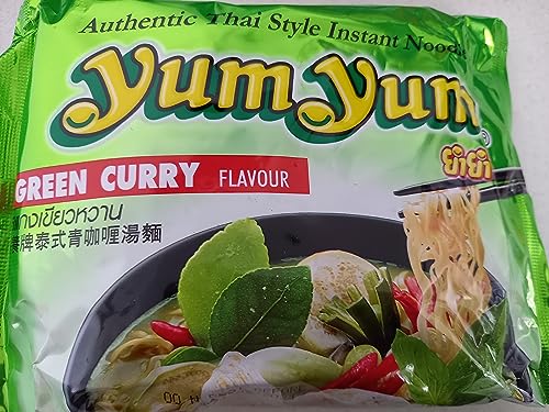 30 x Instant Nudeln mit GREEN CURRY Geschmack 30x70g von Yum Yum